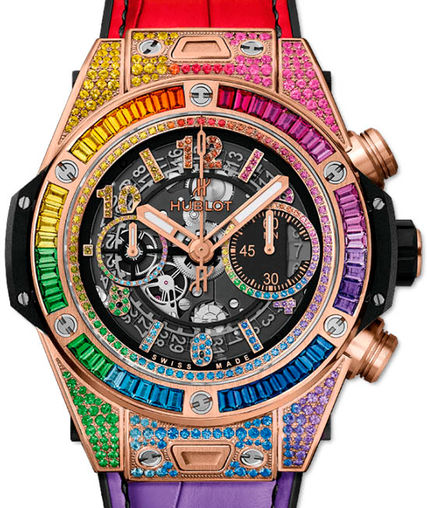 Hublot Big Bang Unico 45 mm Rainbow King Gold 411.OX.9910.LR.0999 replica Swiss movement watch